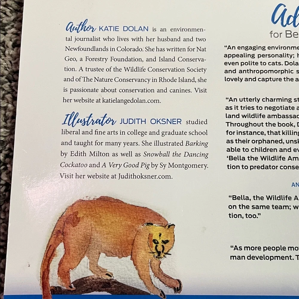 Book Bella the wildlife ambassador series Charles, the Crowded Cougar